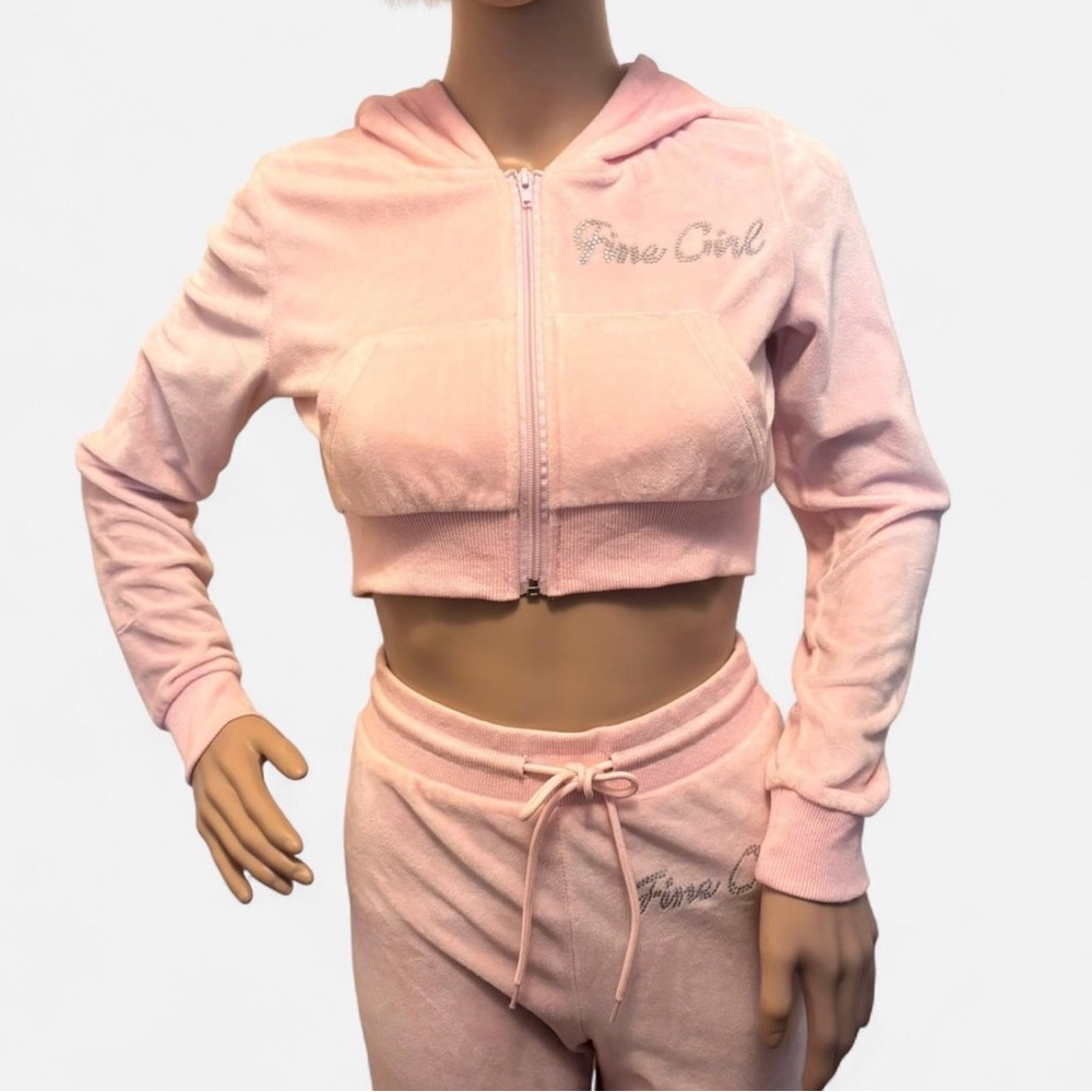 Pink Y2K Tracksuit Set